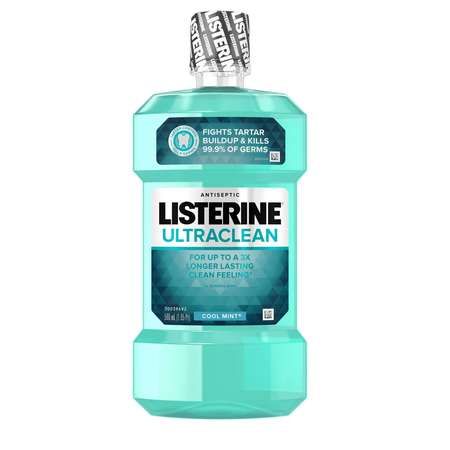 LISTERINE Listerine Antiseptic Ultraclean Cool Mint Mouthwash 16.91 oz., PK6 5244044